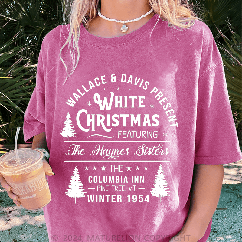 Maturelion Christmas T-Shirt White Christmas Wallace Davis Present Women T-Shirt