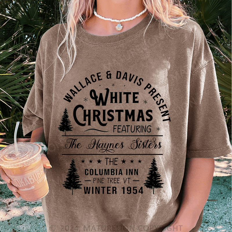 Maturelion Christmas T-Shirt White Christmas Wallace Davis Present Women T-Shirt