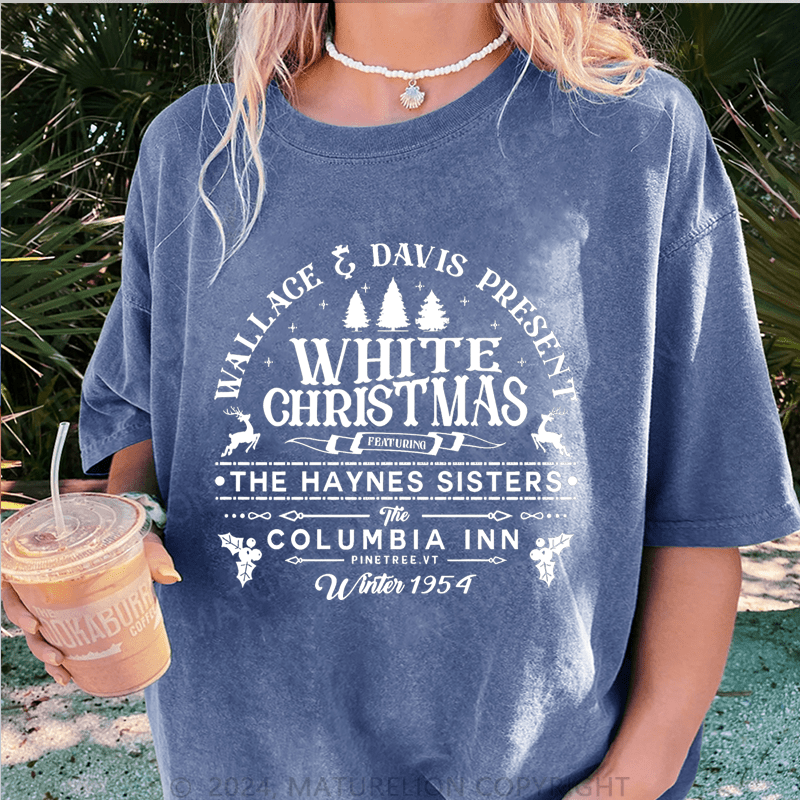 Maturelion Christmas T-Shirt White Christmas Wallace Davis Present Women T-Shirt