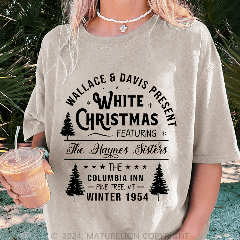 Maturelion Christmas T-Shirt White Christmas Wallace Davis Present Women T-Shirt