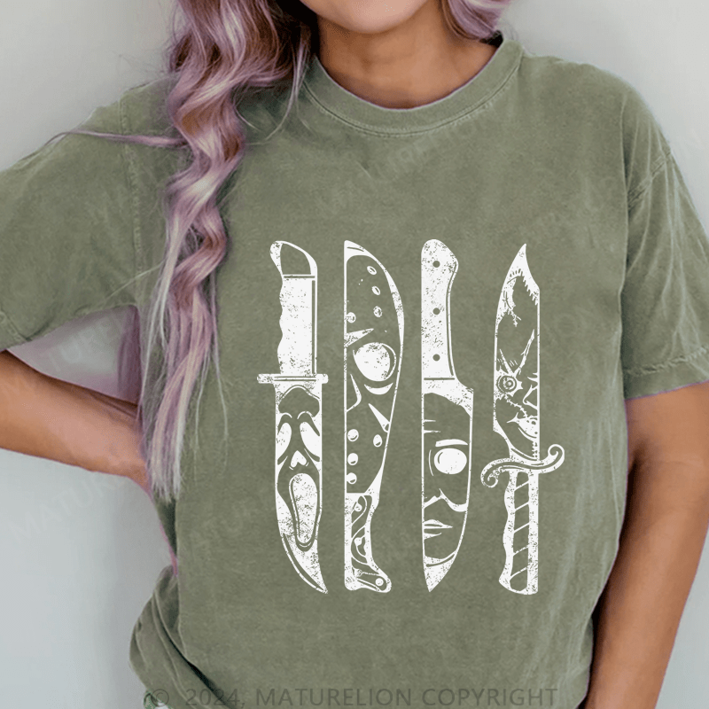 Maturelion Funny DTG Printing Washed Cotton T-Shirt