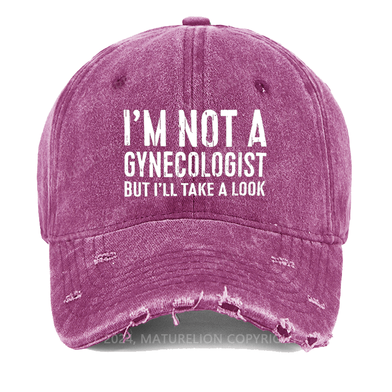 Maturelion I'm Not A Gynecologist Washed Vintage Cap