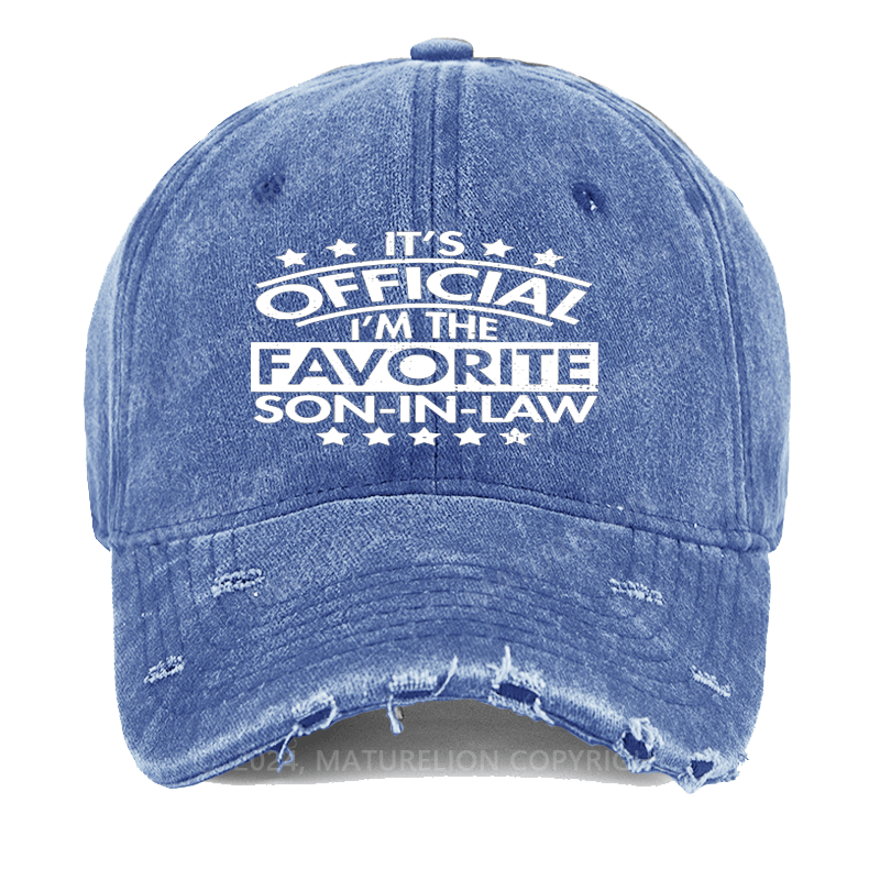 Maturelion It's Official I'm The Favourite Son In Law Washed Vintage Cap
