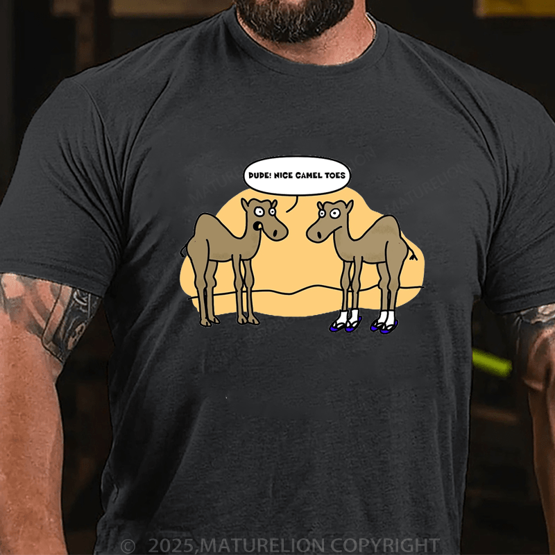 Maturelion Men's T-Shirt Camel Toes T-Shirt (Free Customization)