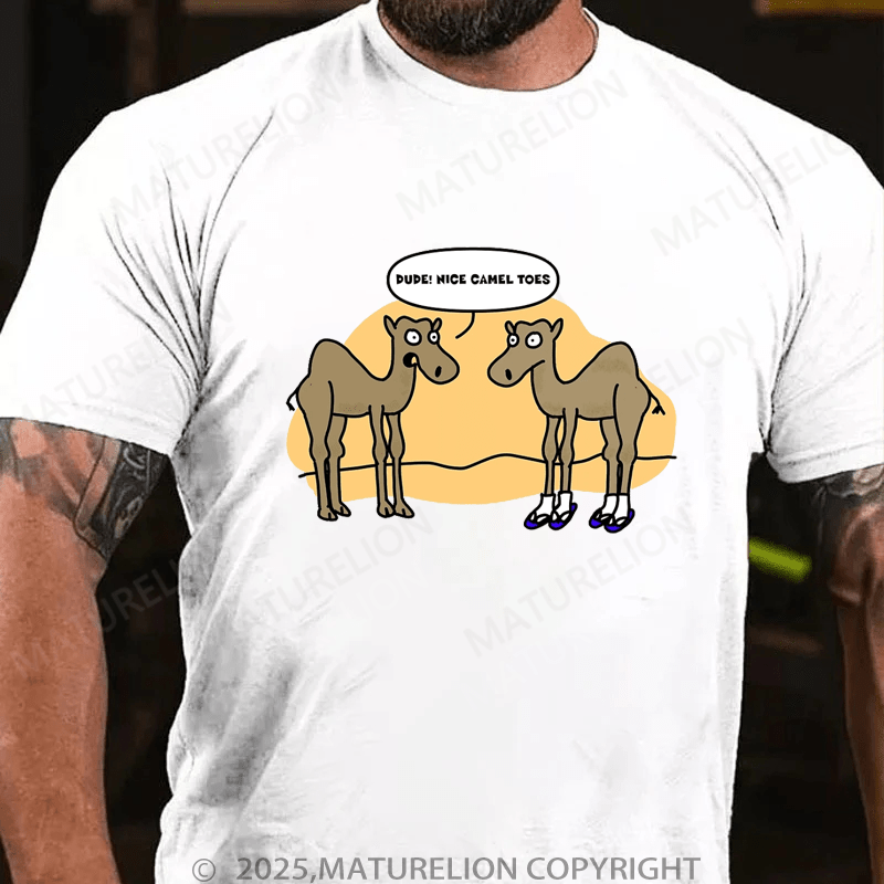 Maturelion Men's T-Shirt Camel Toes T-Shirt (Free Customization)