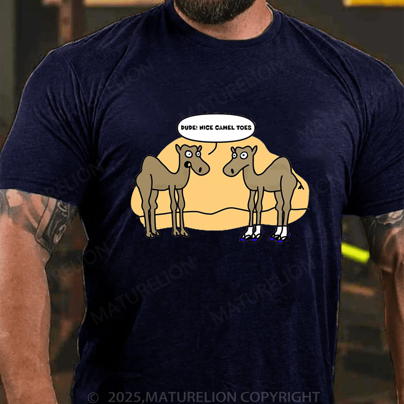 Maturelion Men's T-Shirt Camel Toes T-Shirt (Free Customization)