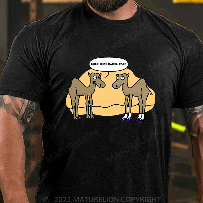 Maturelion Men's T-Shirt Camel Toes T-Shirt (Free Customization)