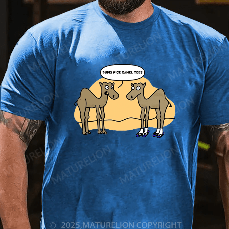 Maturelion Men's T-Shirt Camel Toes T-Shirt (Free Customization)