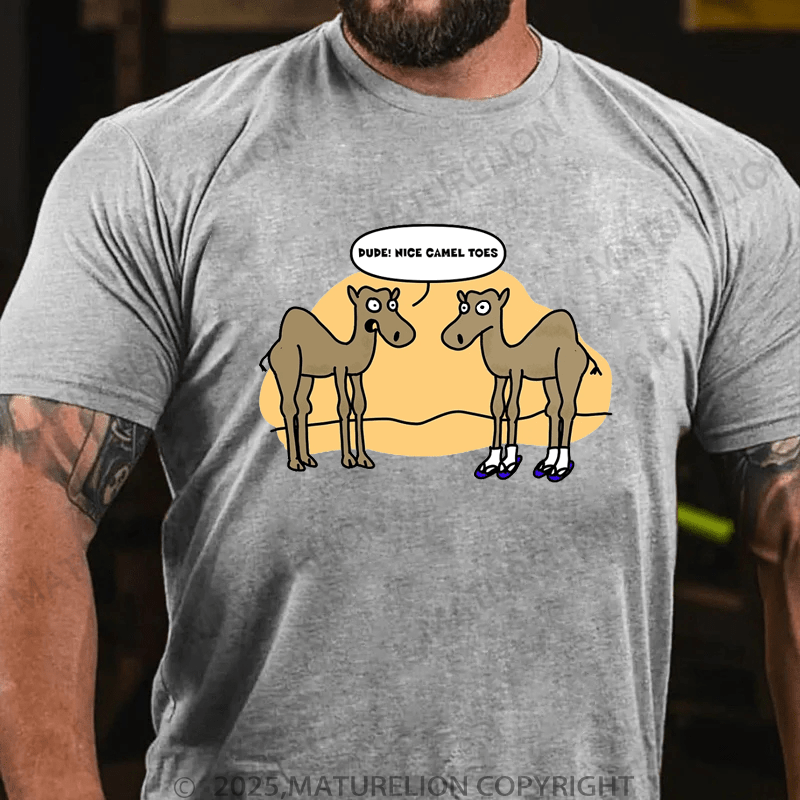 Maturelion Men's T-Shirt Camel Toes T-Shirt (Free Customization)