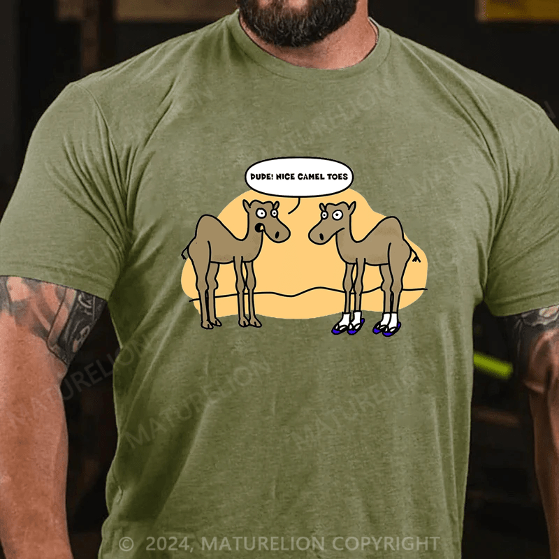 Maturelion Men's T-Shirt Camel Toes T-Shirt (Free Customization)