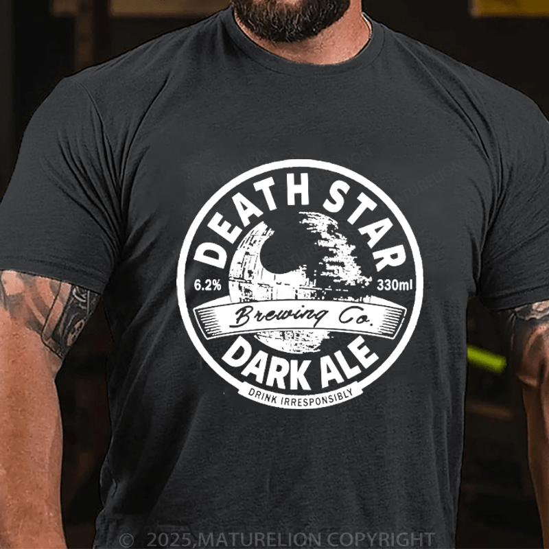 Maturelion Men's T-Shirt Death Star Dark Ale T-Shirt (Free Customization)