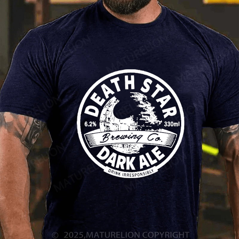 Maturelion Men's T-Shirt Death Star Dark Ale T-Shirt (Free Customization)