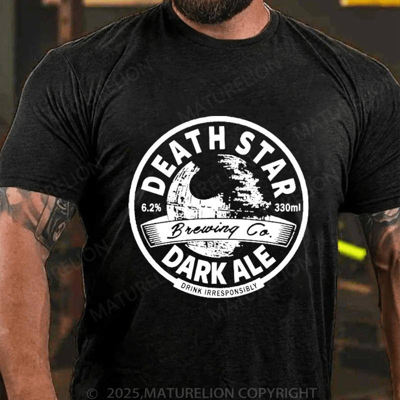 Maturelion Men's T-Shirt Death Star Dark Ale T-Shirt (Free Customization)