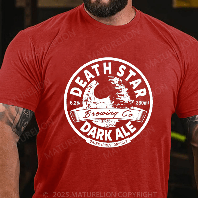 Maturelion Men's T-Shirt Death Star Dark Ale T-Shirt (Free Customization)