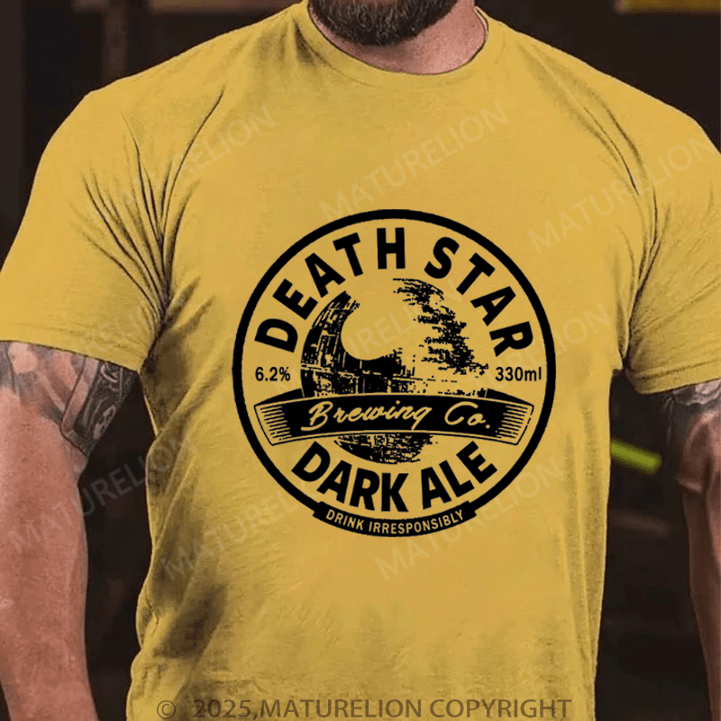 Maturelion Men's T-Shirt Death Star Dark Ale T-Shirt (Free Customization)
