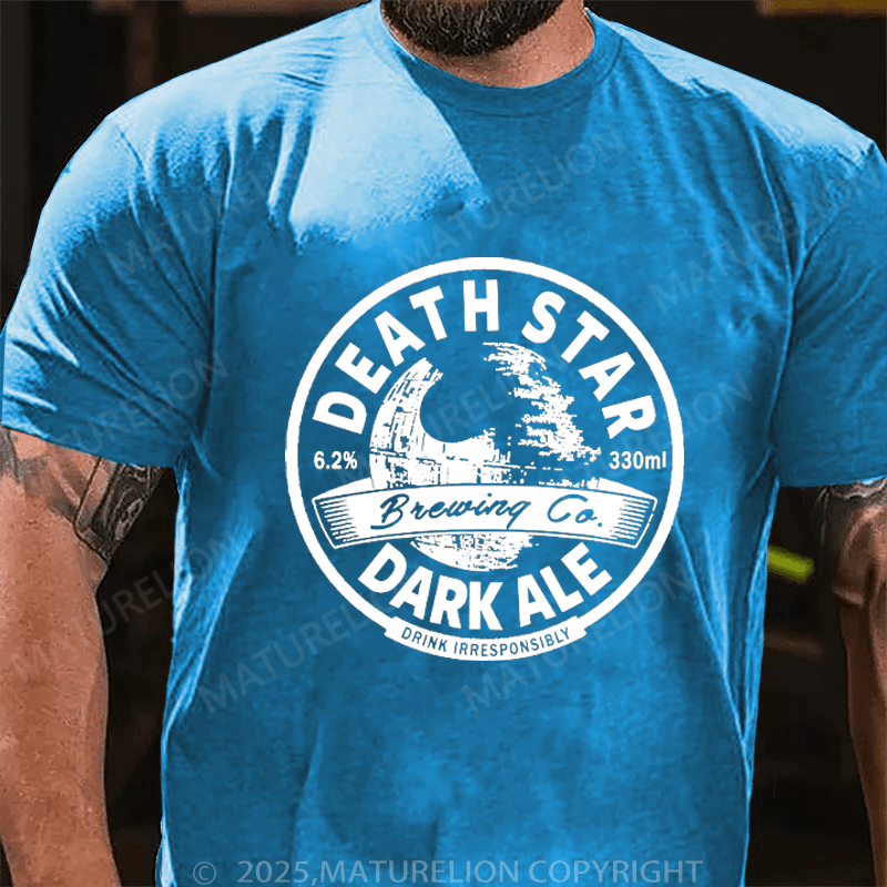 Maturelion Men's T-Shirt Death Star Dark Ale T-Shirt (Free Customization)