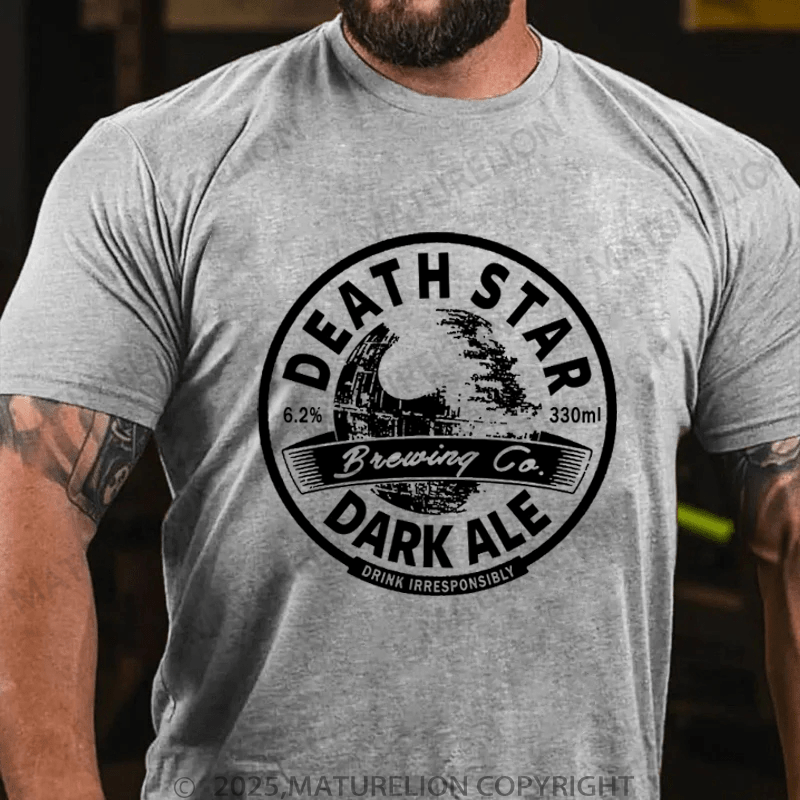 Maturelion Men's T-Shirt Death Star Dark Ale T-Shirt (Free Customization)