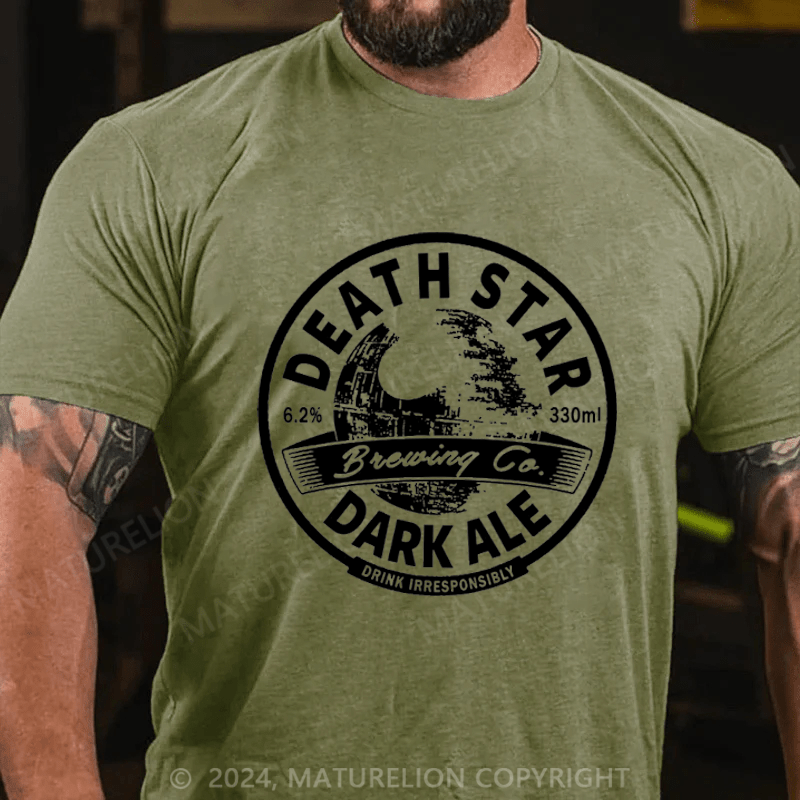 Maturelion Men's T-Shirt Death Star Dark Ale T-Shirt (Free Customization)