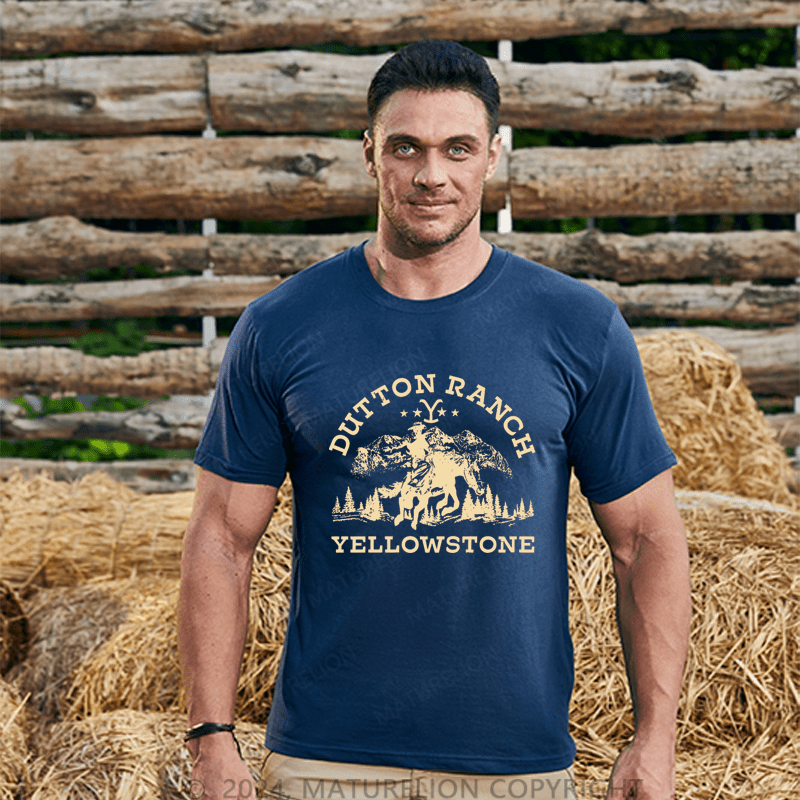 Maturelion Men's T-Shirt Dutton Ranch Yellowstone T-Shirt
