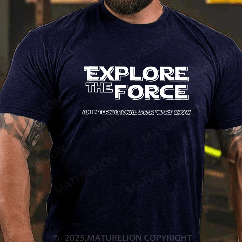 Maturelion Men's T-Shirt Explore The Force T-Shirt (Free Customization)