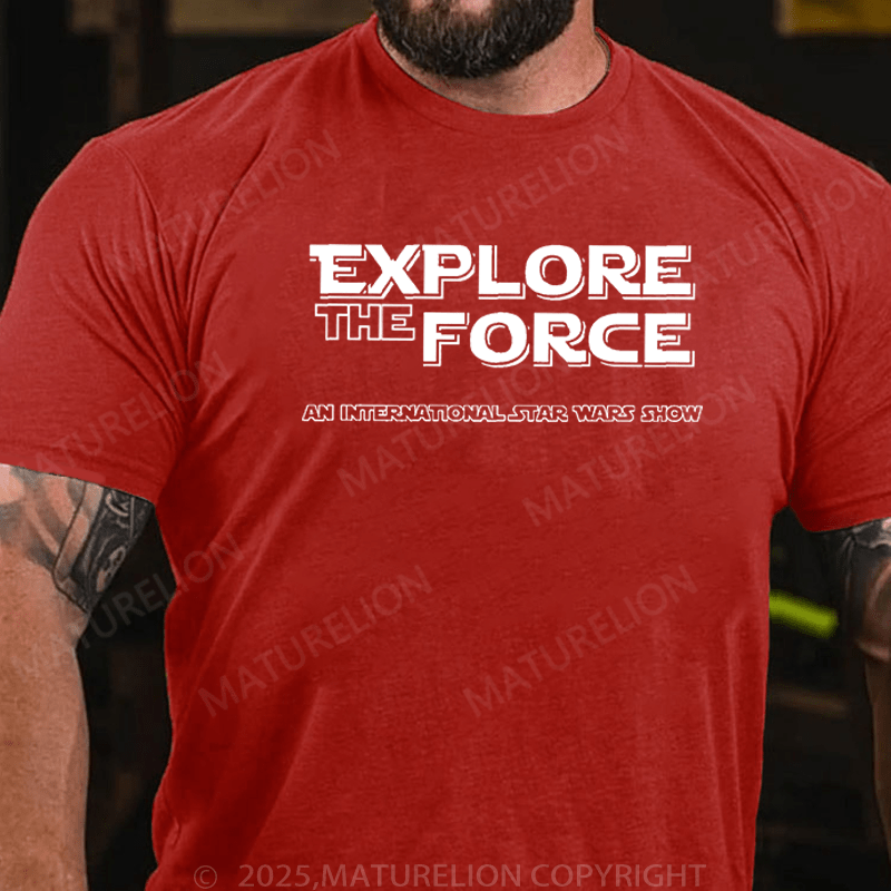 Maturelion Men's T-Shirt Explore The Force T-Shirt (Free Customization)