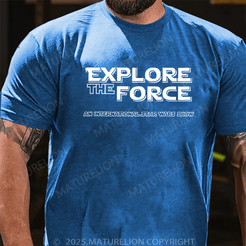 Maturelion Men's T-Shirt Explore The Force T-Shirt (Free Customization)