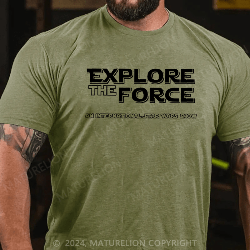 Maturelion Men's T-Shirt Explore The Force T-Shirt (Free Customization)