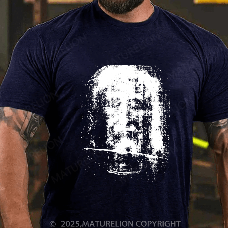 Maturelion Men's T-Shirt Face of Jesus Christ Funny T-shirt (Free Customization)