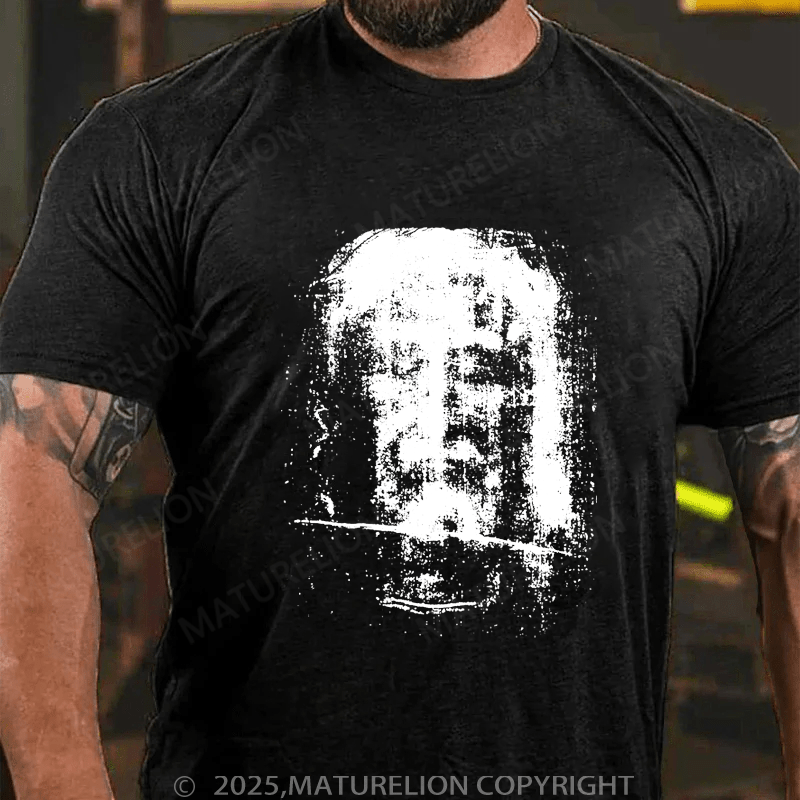 Maturelion Men's T-Shirt Face of Jesus Christ Funny T-shirt (Free Customization)