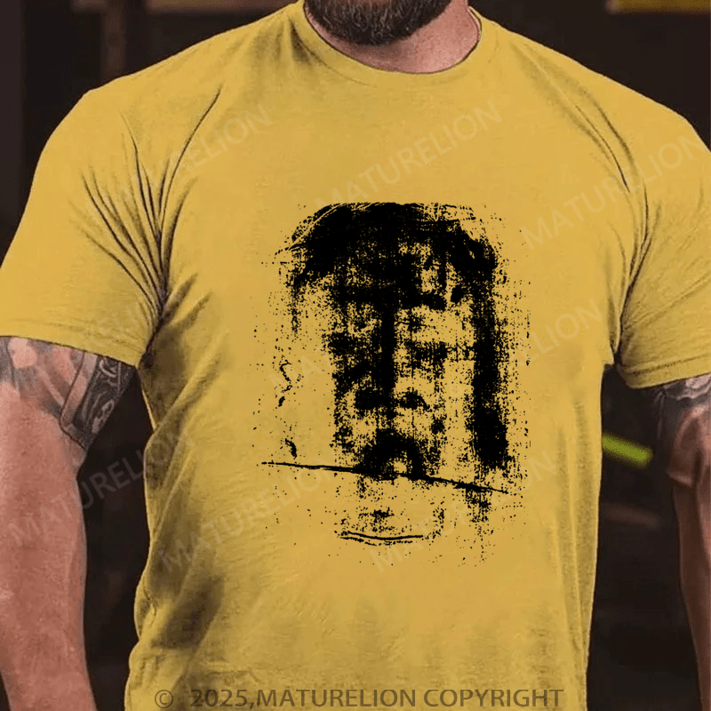 Maturelion Men's T-Shirt Face of Jesus Christ Funny T-shirt (Free Customization)