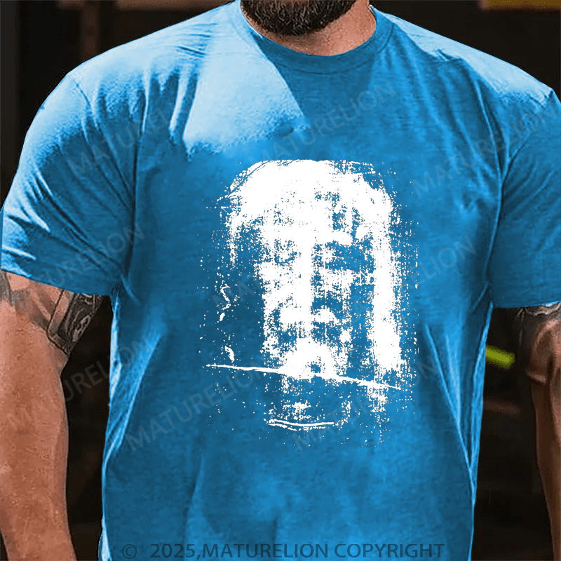 Maturelion Men's T-Shirt Face of Jesus Christ Funny T-shirt (Free Customization)