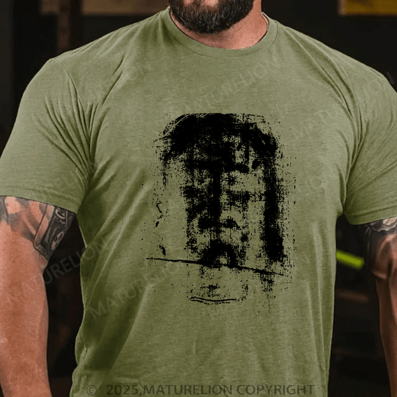 Maturelion Men's T-Shirt Face of Jesus Christ Funny T-shirt (Free Customization)