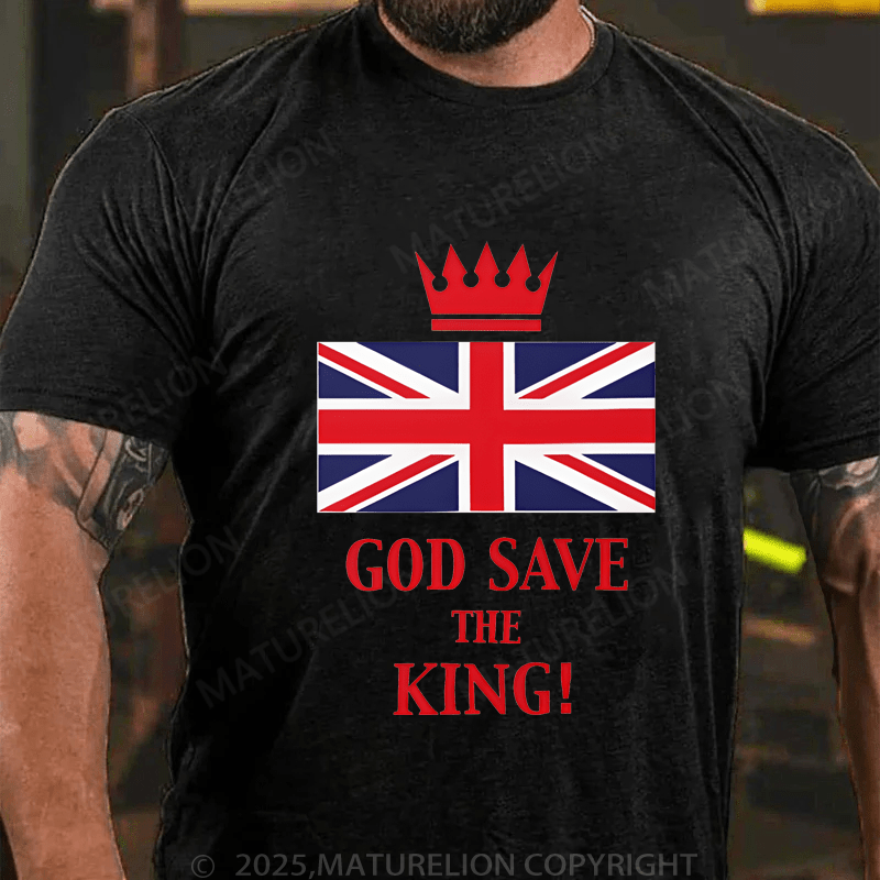 Maturelion Men's T-Shirt God Save The King T-Shirt (Free Customization)