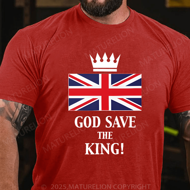 Maturelion Men's T-Shirt God Save The King T-Shirt (Free Customization)