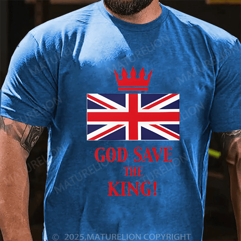 Maturelion Men's T-Shirt God Save The King T-Shirt (Free Customization)