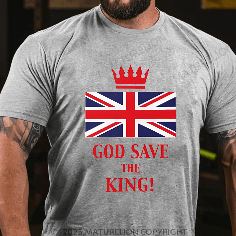 Maturelion Men's T-Shirt God Save The King T-Shirt (Free Customization)