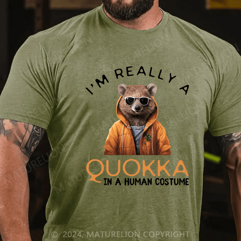 Maturelion Men's T-Shirt I'm Really Quokka In A Human Costume T-Shirt (Free Customization)