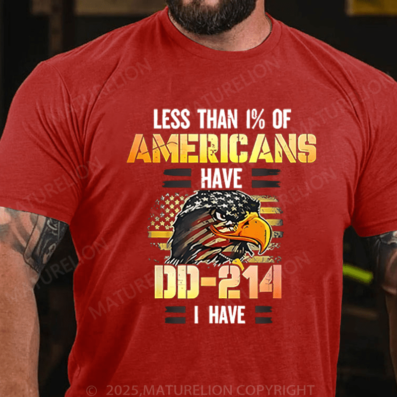 Maturelion Men's T-Shirt Less Than 1% Of Americans Have DD-214 I Have T-Shirt (Free Customization)