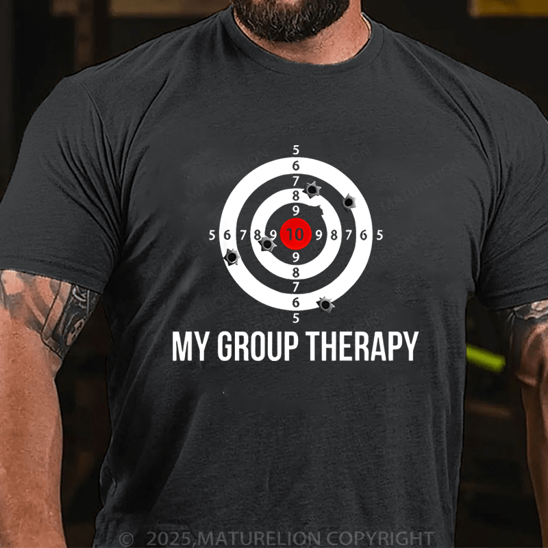 Maturelion Men's T-Shirt MY GROUP THERAPY Funny T-Shirt (Free Customization)