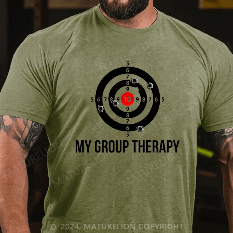 Maturelion Men's T-Shirt MY GROUP THERAPY Funny T-Shirt (Free Customization)