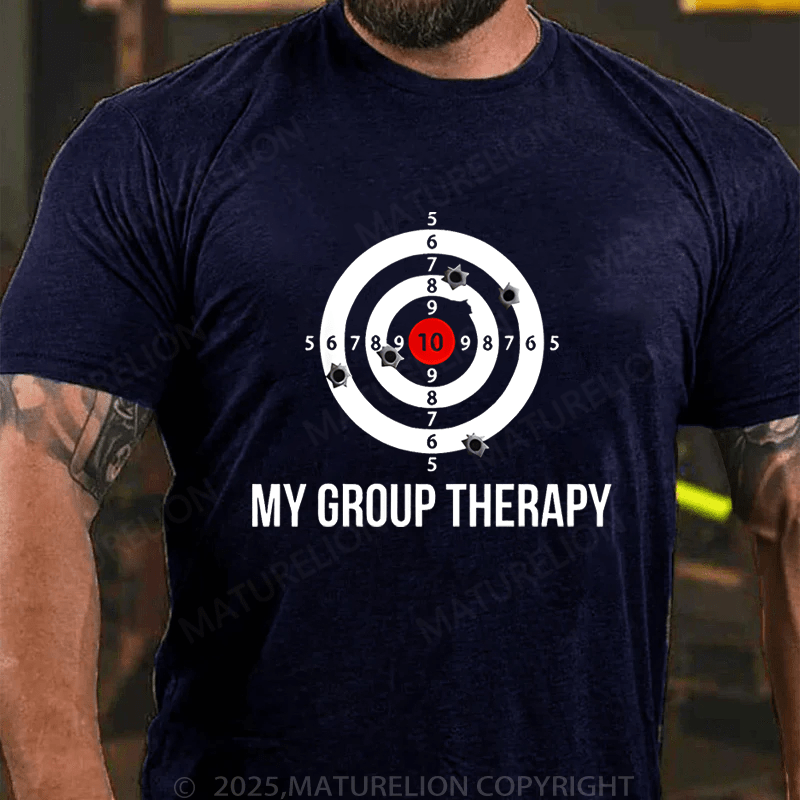 Maturelion Men's T-Shirt MY GROUP THERAPY Funny T-Shirt (Free Customization)