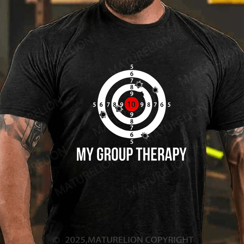 Maturelion Men's T-Shirt MY GROUP THERAPY Funny T-Shirt (Free Customization)