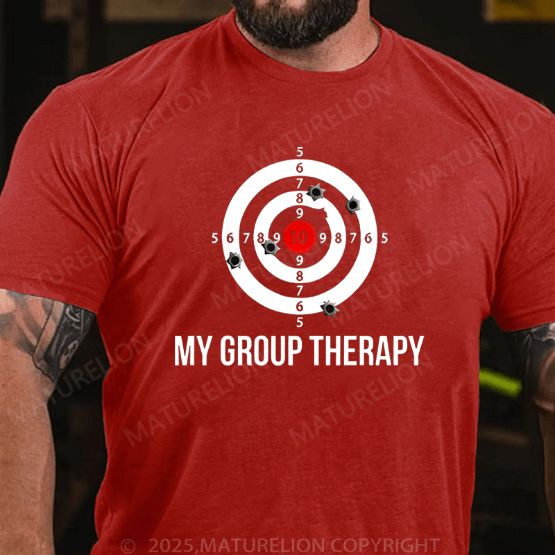Maturelion Men's T-Shirt MY GROUP THERAPY Funny T-Shirt (Free Customization)