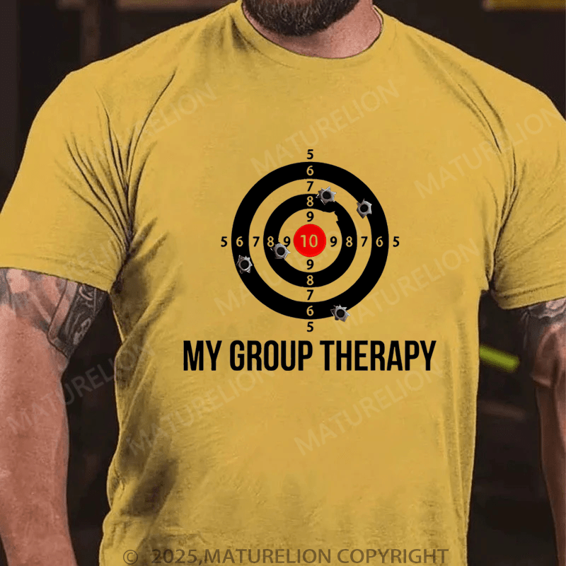 Maturelion Men's T-Shirt MY GROUP THERAPY Funny T-Shirt (Free Customization)