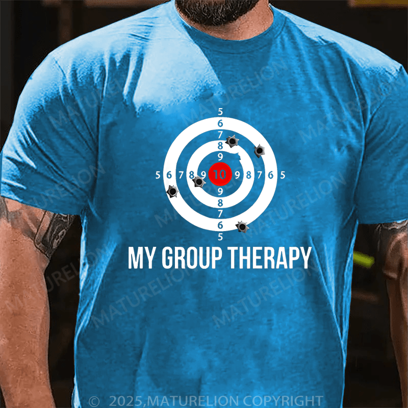 Maturelion Men's T-Shirt MY GROUP THERAPY Funny T-Shirt (Free Customization)