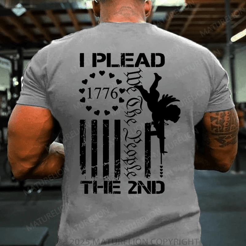 Maturelion Men's T-Shirt I Plead The 2nd Amendment We The People AR15 Pro Gun T-Shirt