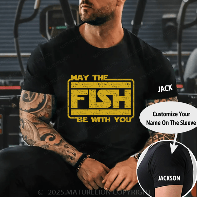 Maturelion Men's T-Shirt May The Force Be With You Funny T-Shirt (Free Customization)