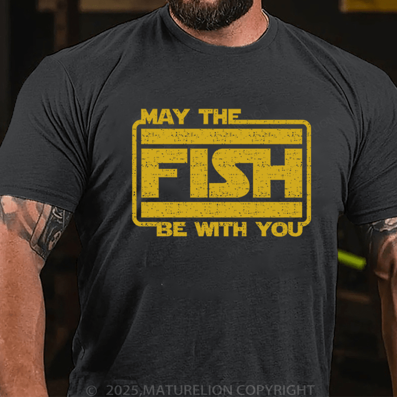 Maturelion Men's T-Shirt May The Force Be With You Funny T-Shirt (Free Customization)