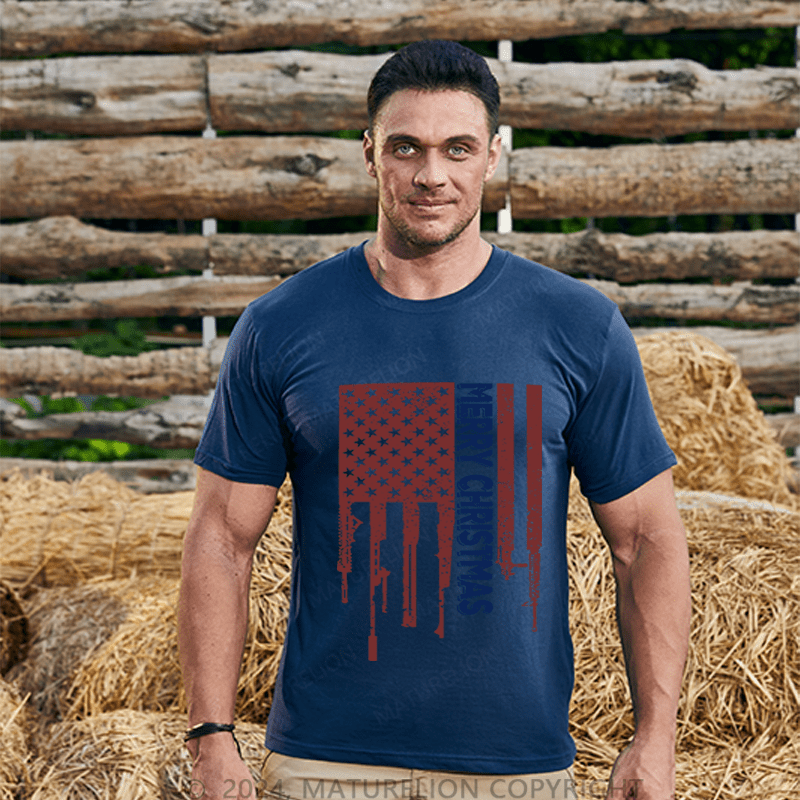 Maturelion Men's T-Shirt Merry Christmas T-Shirt