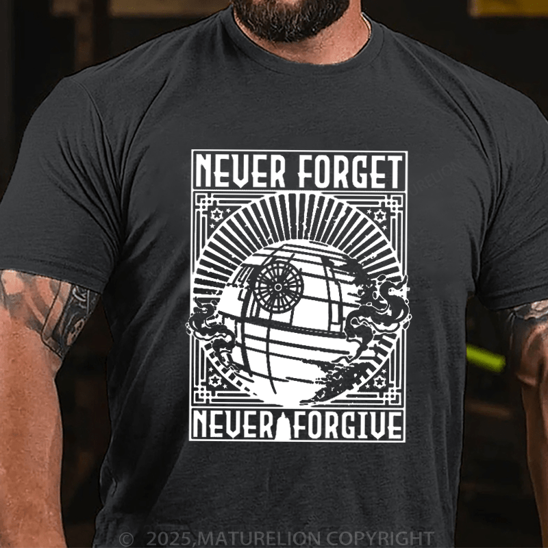 Maturelion Men's T-Shirt Never Forget Never Forgive T-Shirt (Free Customization)